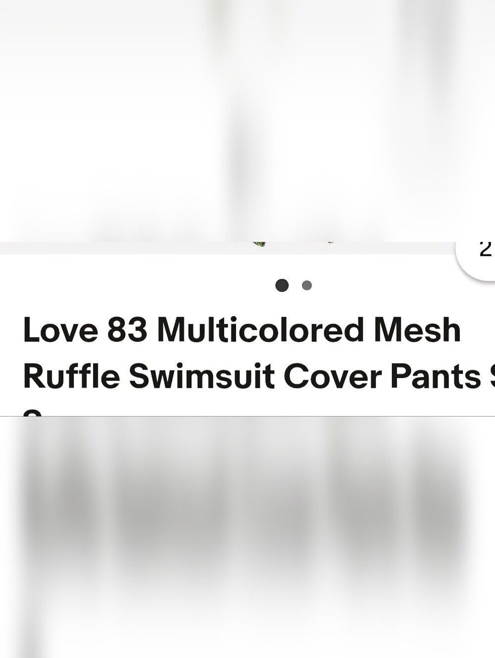 Love 83 Multicolor Tropical Print Swim Cover-Up Pants